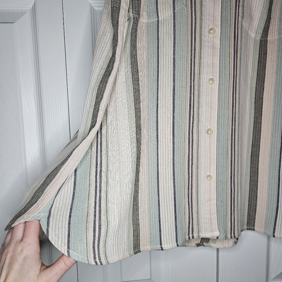 Sonoma Button Down Striped Tank Top Sz xl - Picture 5 of 11